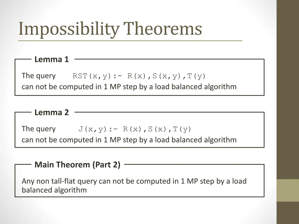impossibility theorems