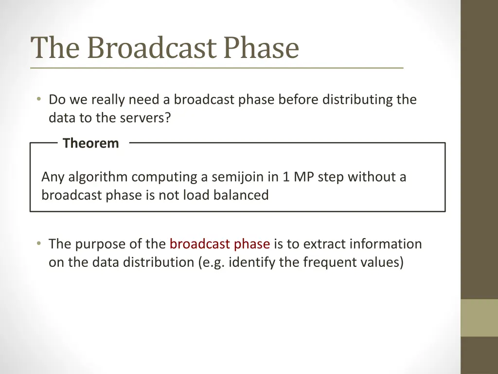 the broadcast phase