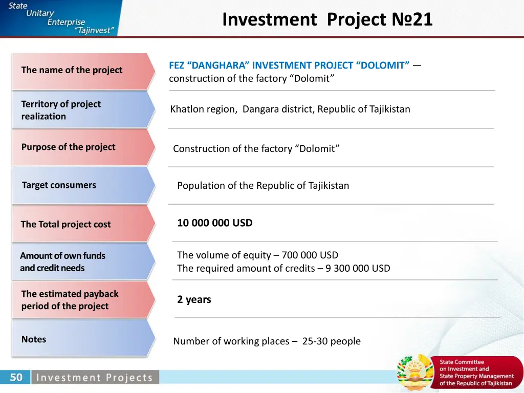investment project 21