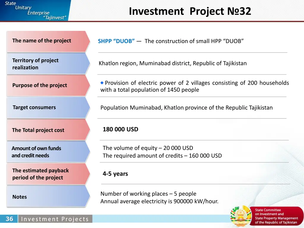 investment project 32