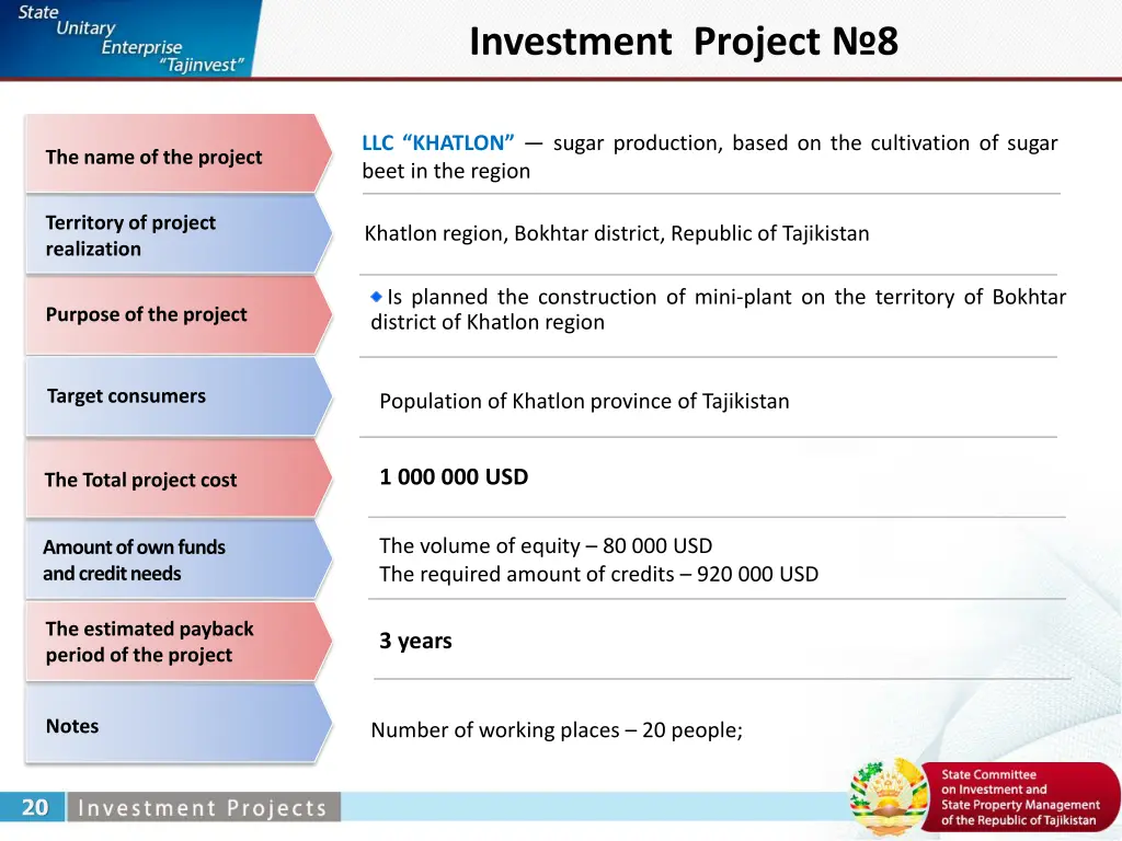 investment project 8