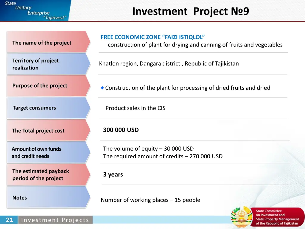 investment project 9