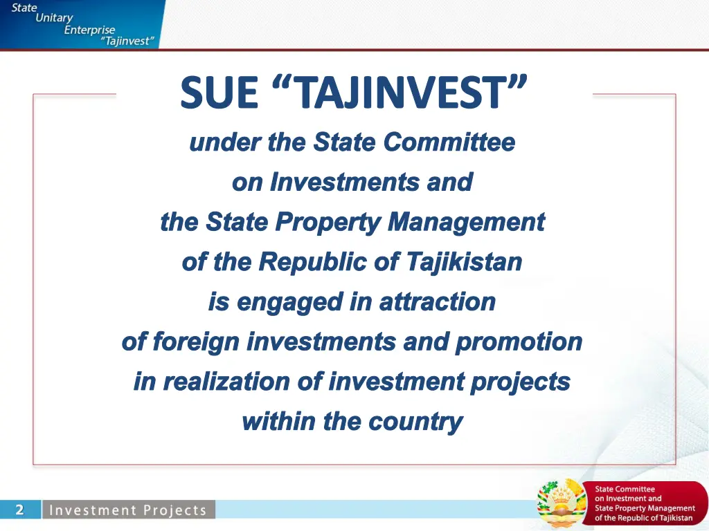 sue tajinvest