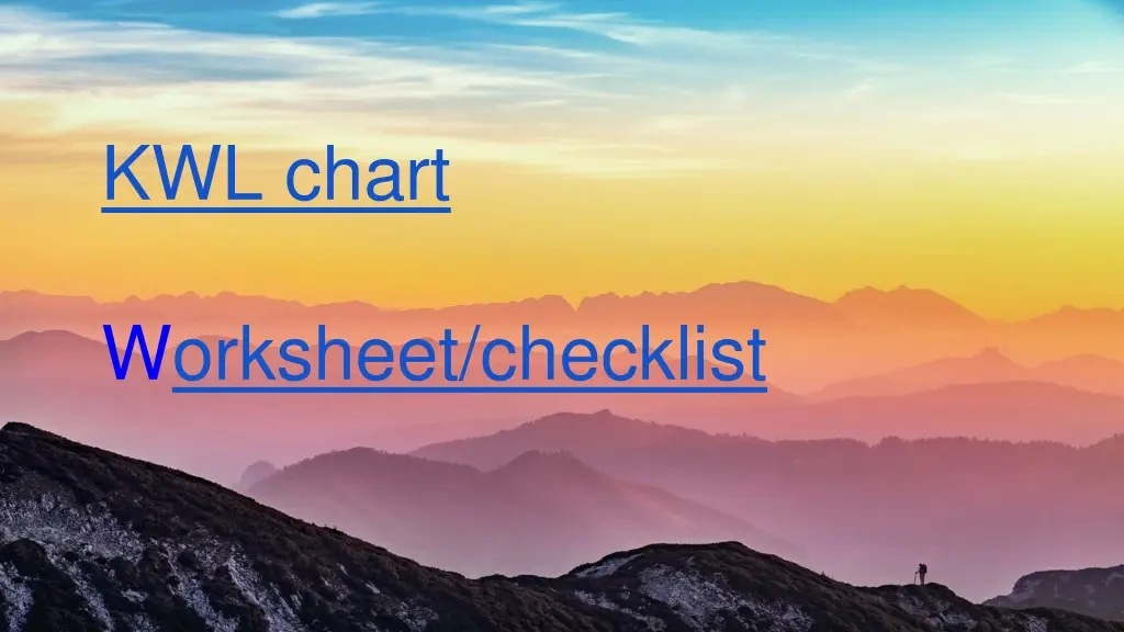 kwl chart