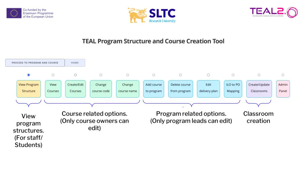 course related options only course owners can edit