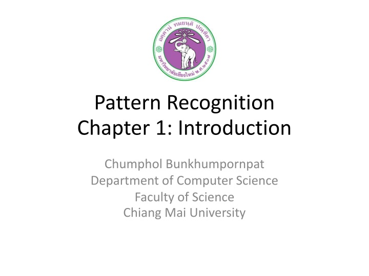 pattern recognition chapter 1 introduction