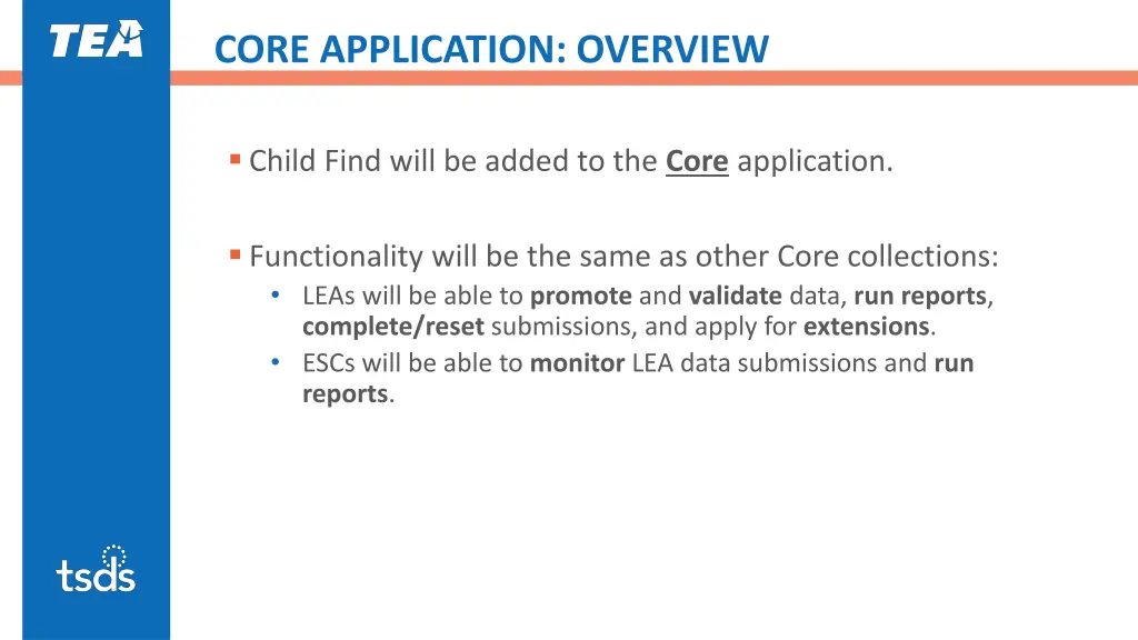 core application overview