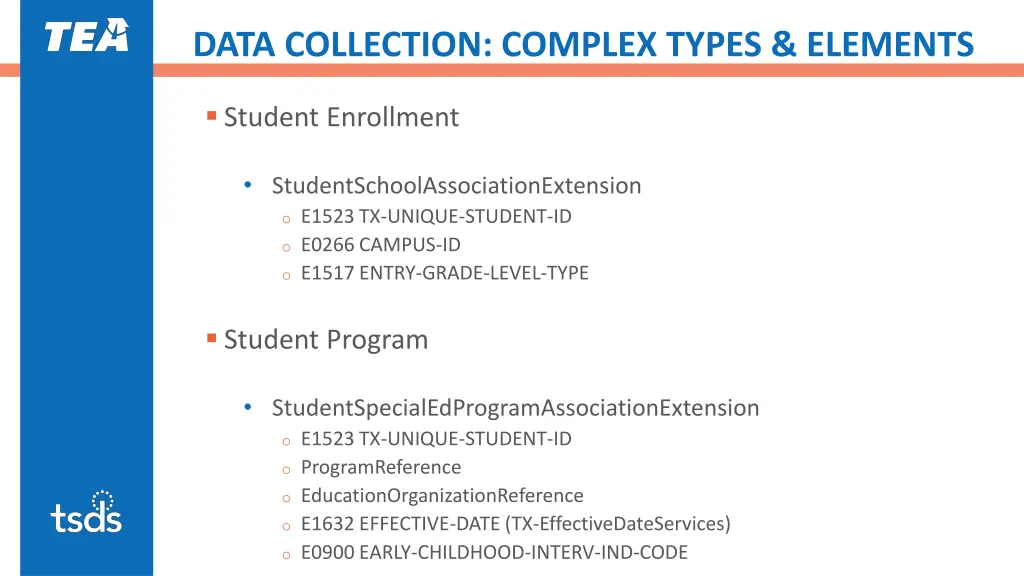 data collection complex types elements 4