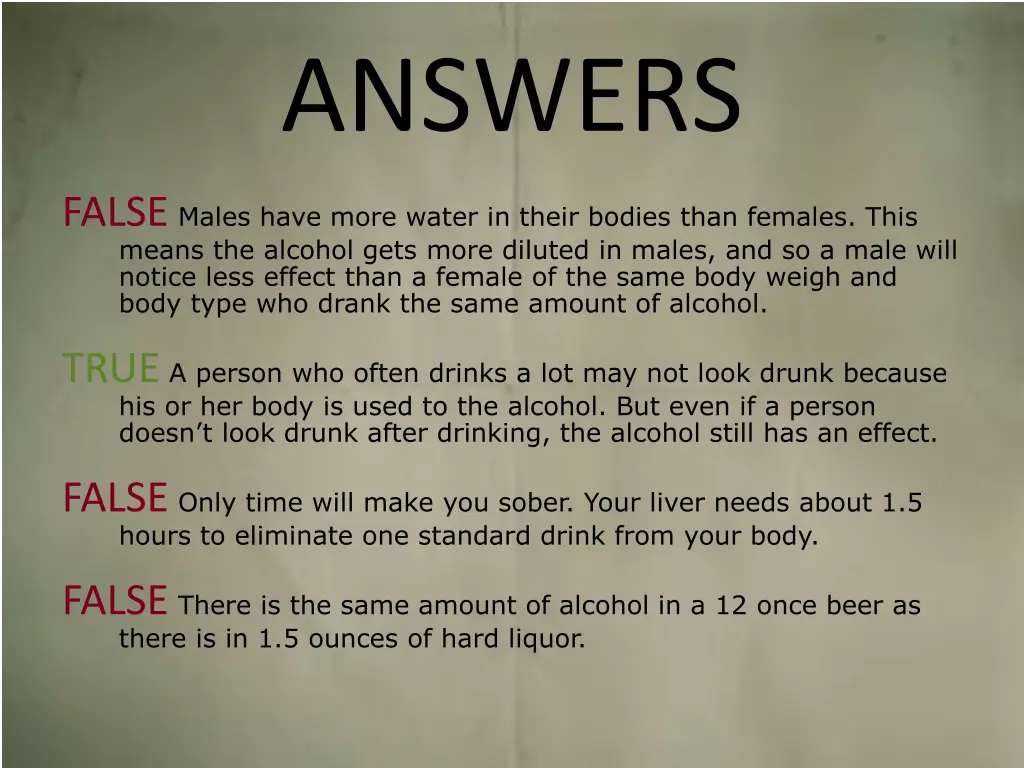 answers
