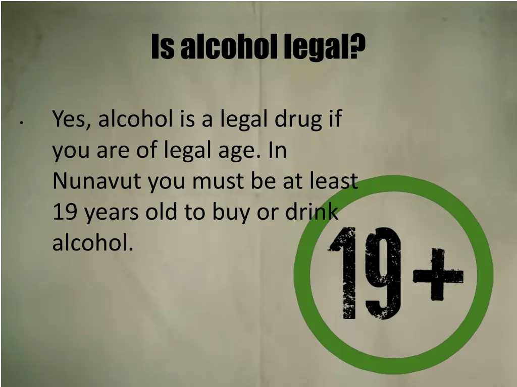 is alcohol legal