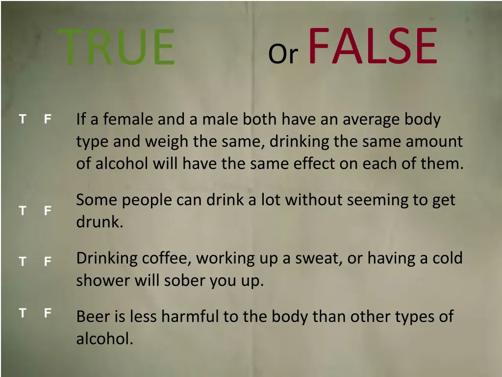 or false