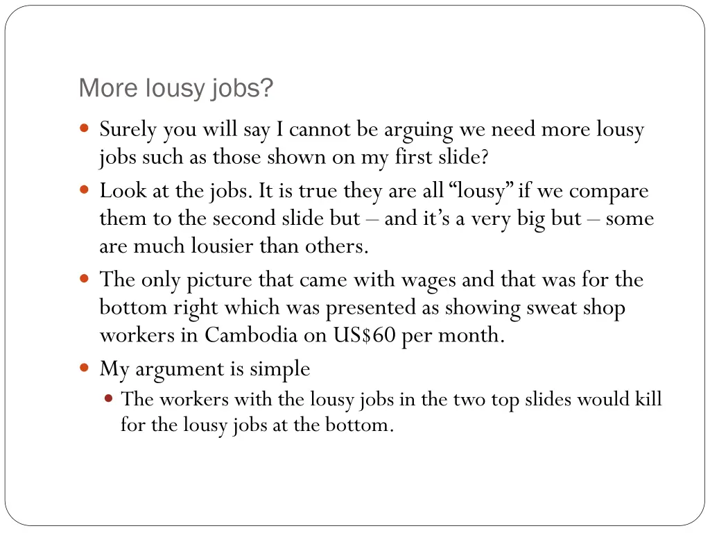 more lousy jobs