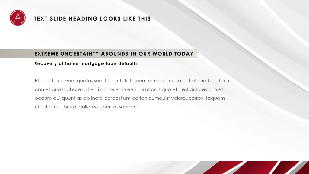 text slide heading looks like this 1