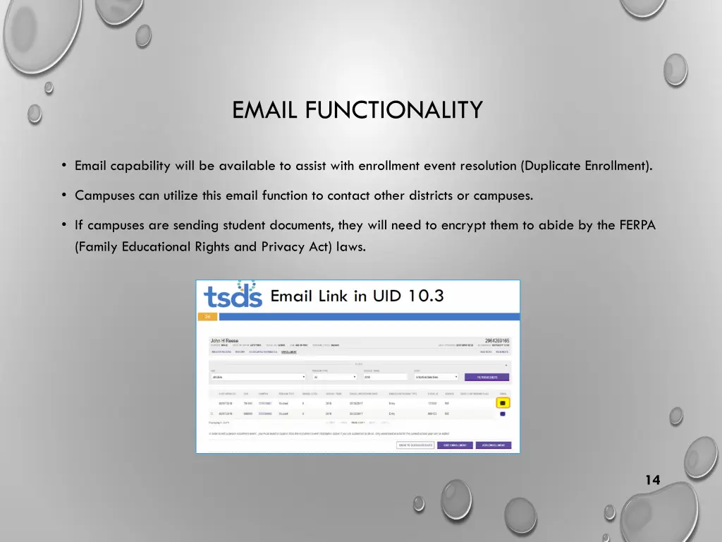 email functionality