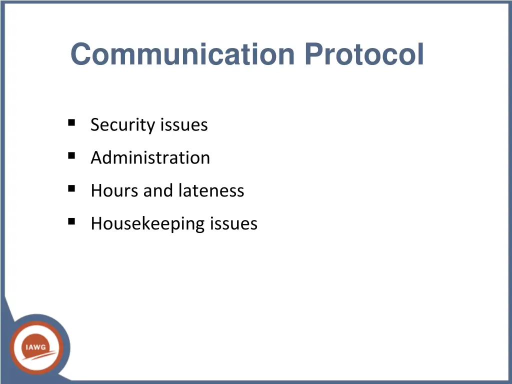 communication protocol