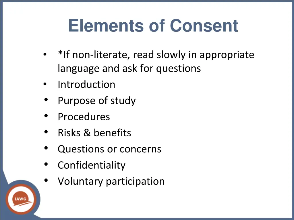 elements of consent