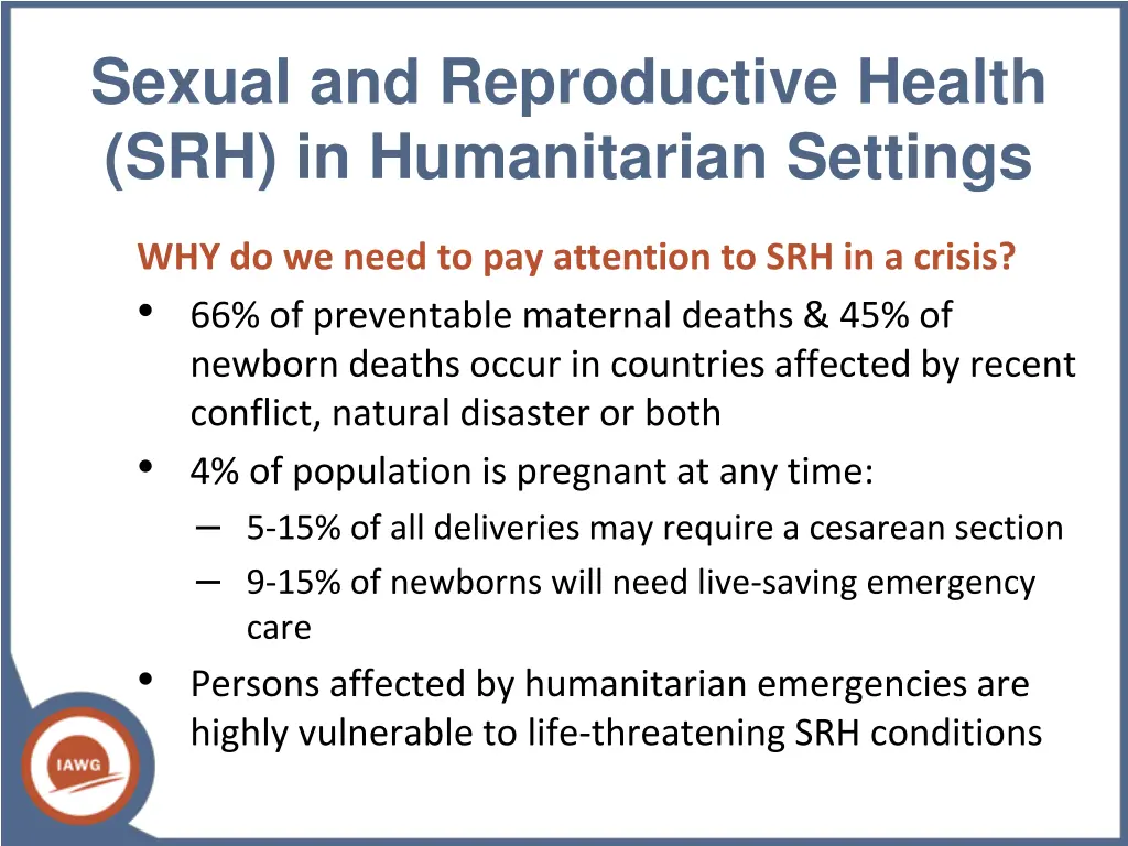 sexual and reproductive health