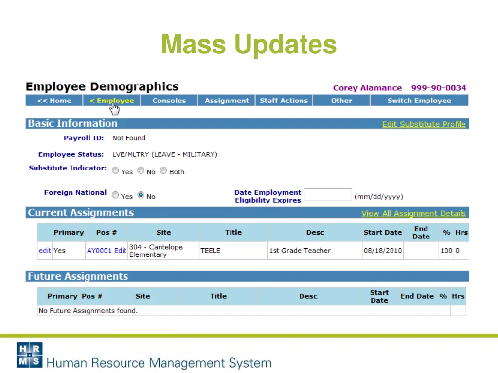 mass updates