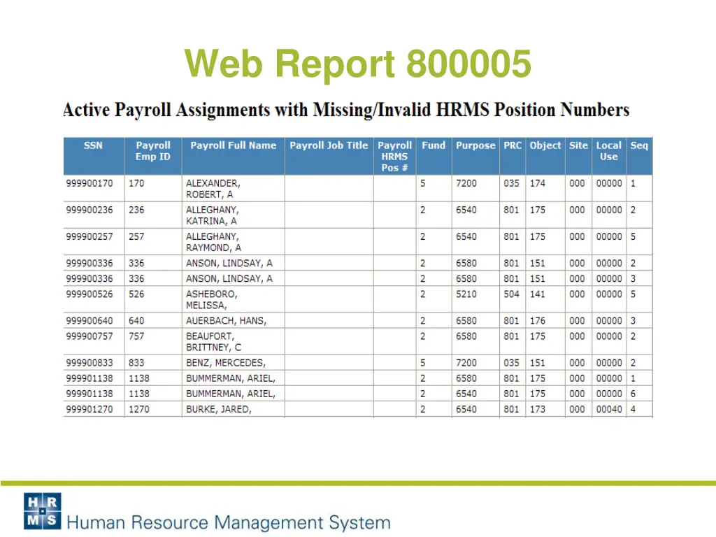 web report 800005 2