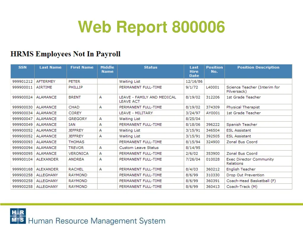 web report 800006 1