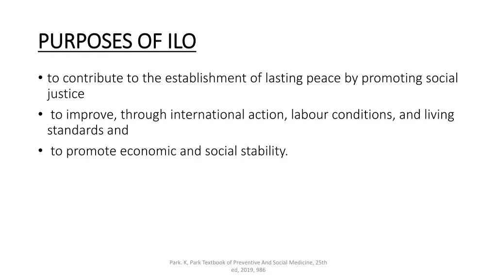 purposes of ilo purposes of ilo