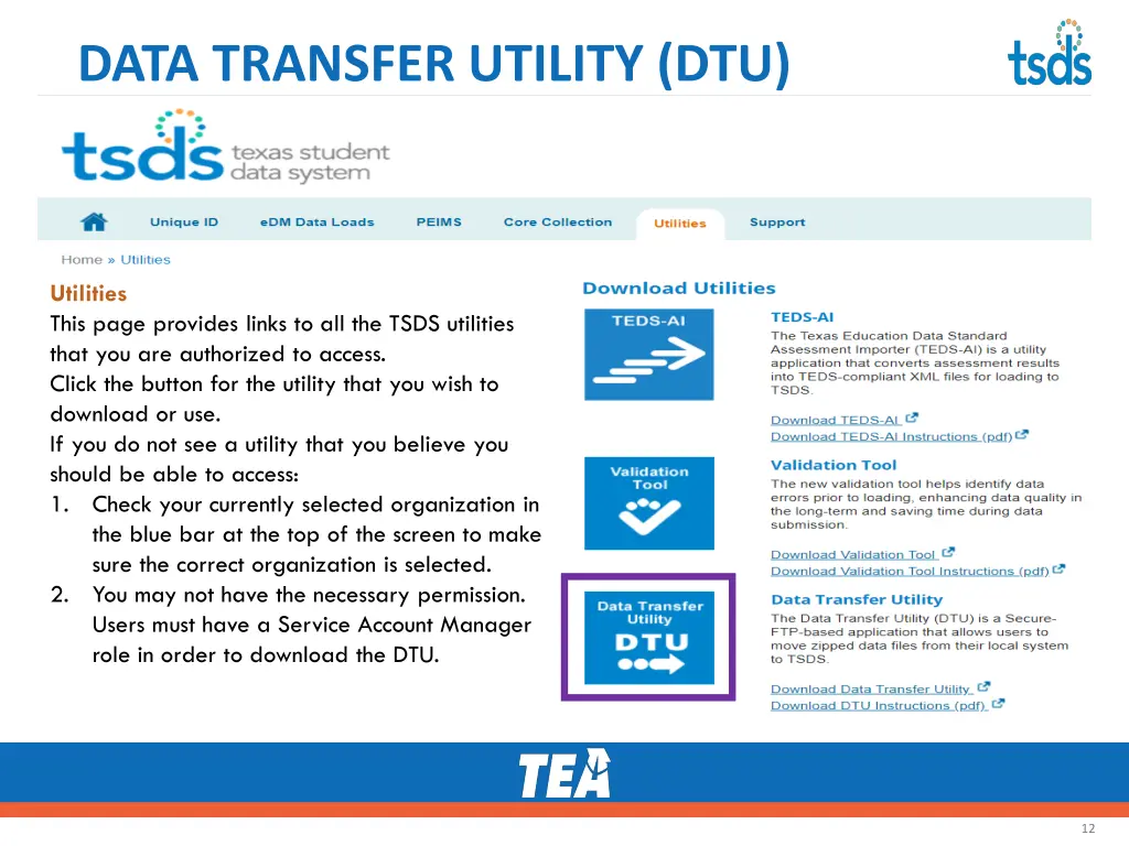 data transfer utility dtu 1