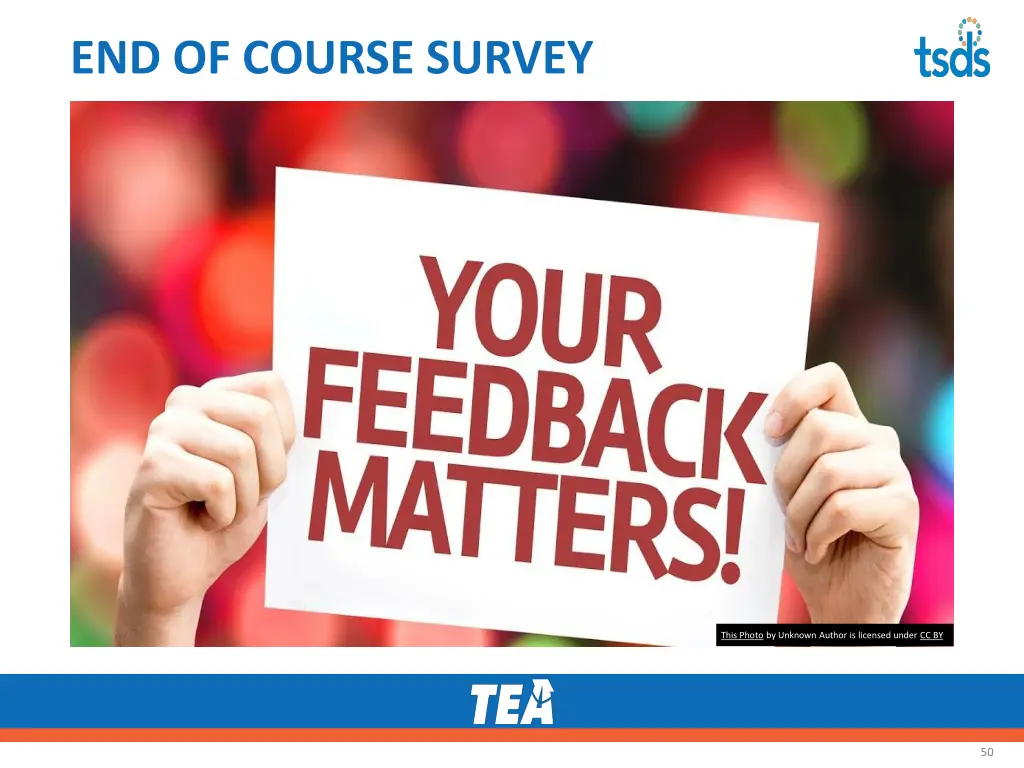 end of course survey
