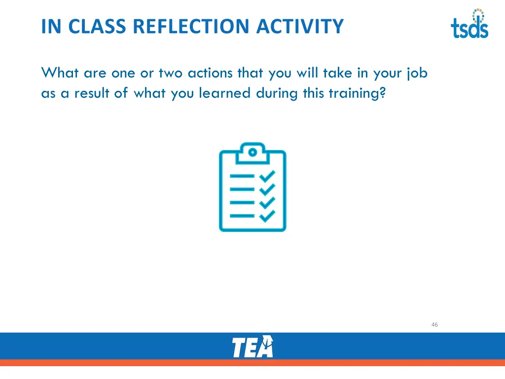 in class reflection activity 1