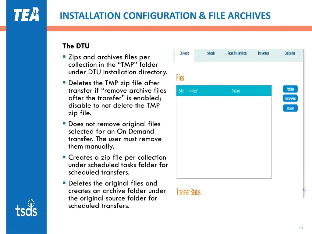 installation configuration file archives