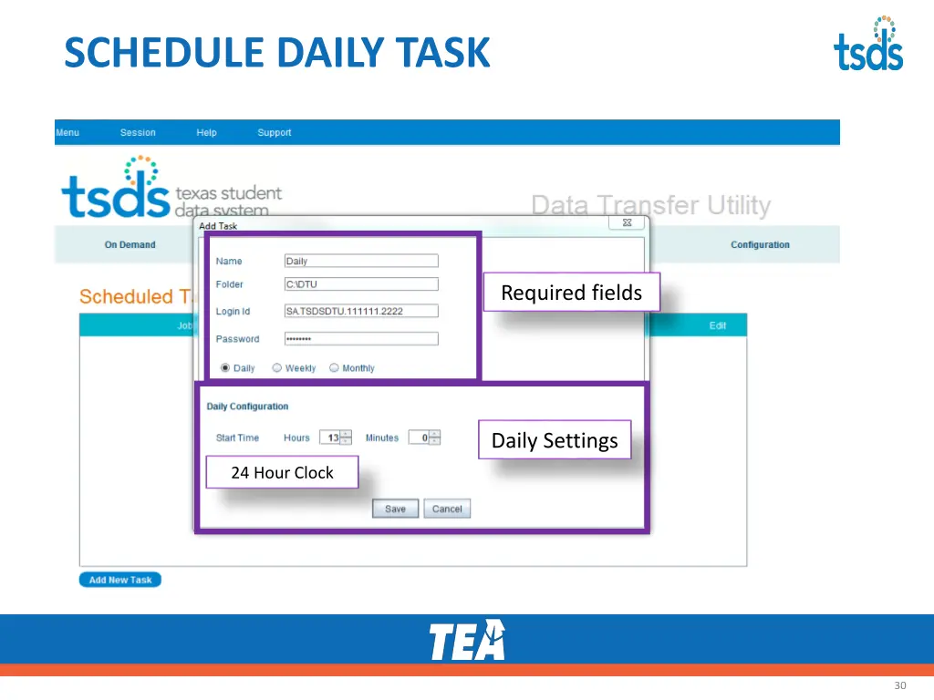 schedule daily task