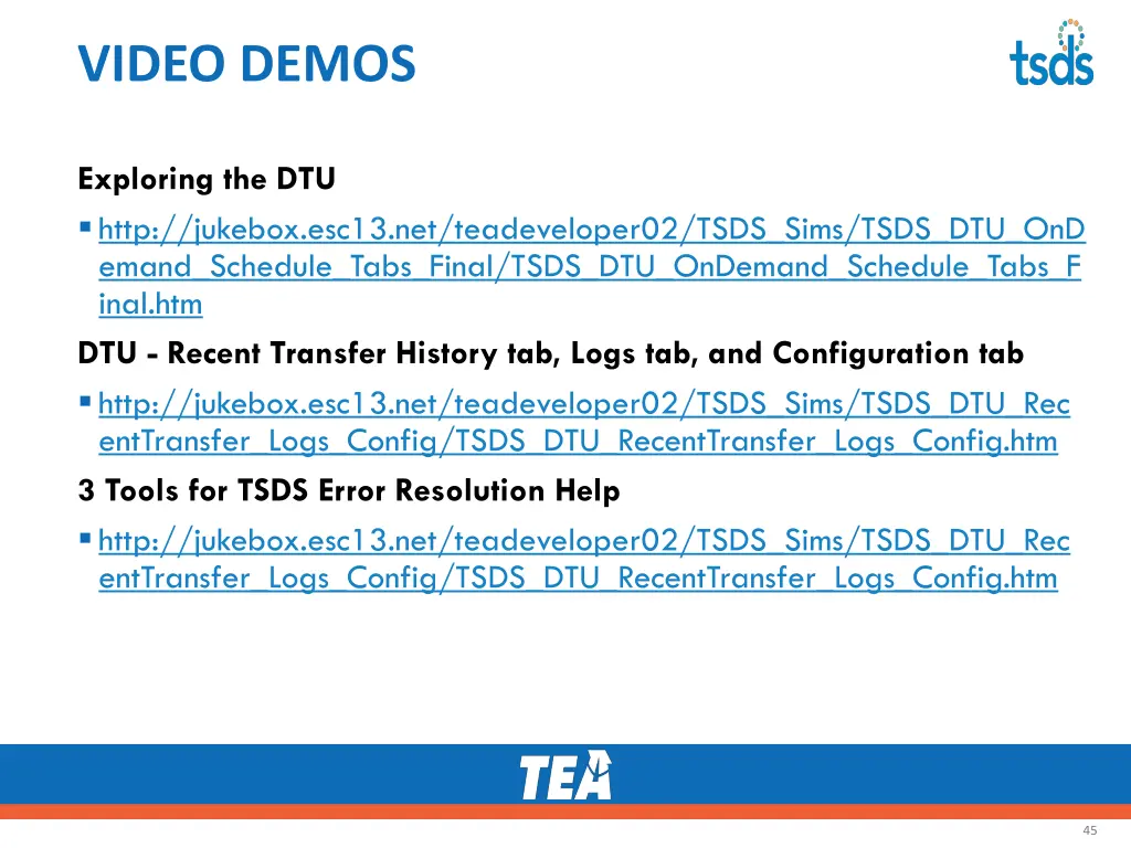 video demos