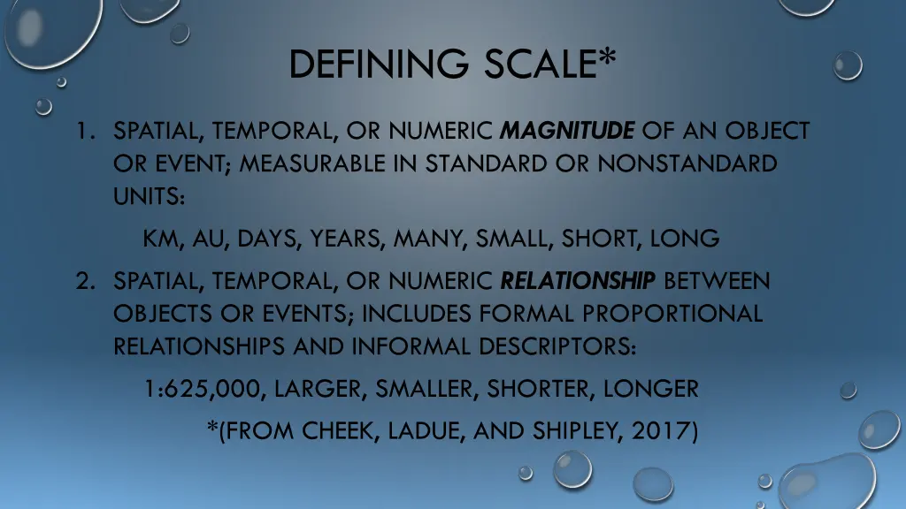 defining scale