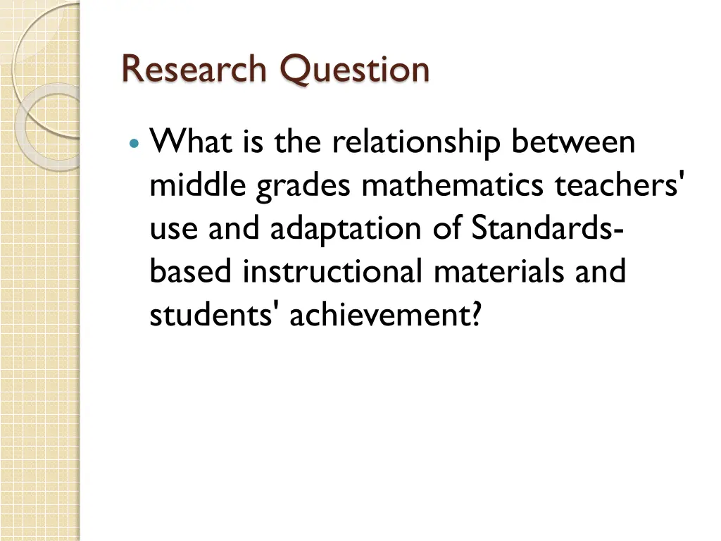 research question
