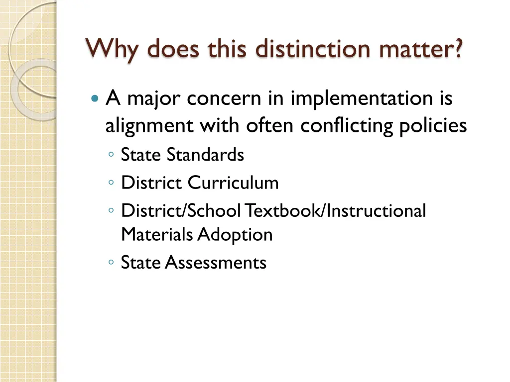 why does this distinction matter