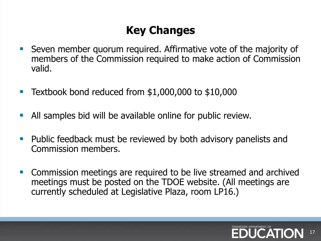 key changes 1