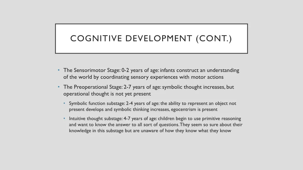 cognitive development cont 1