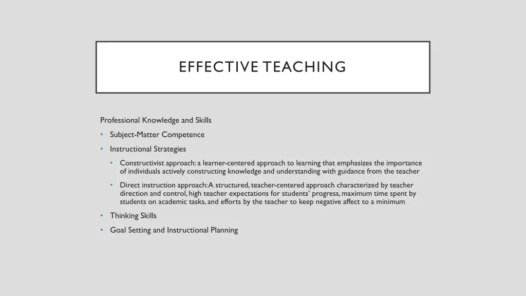 effective teaching