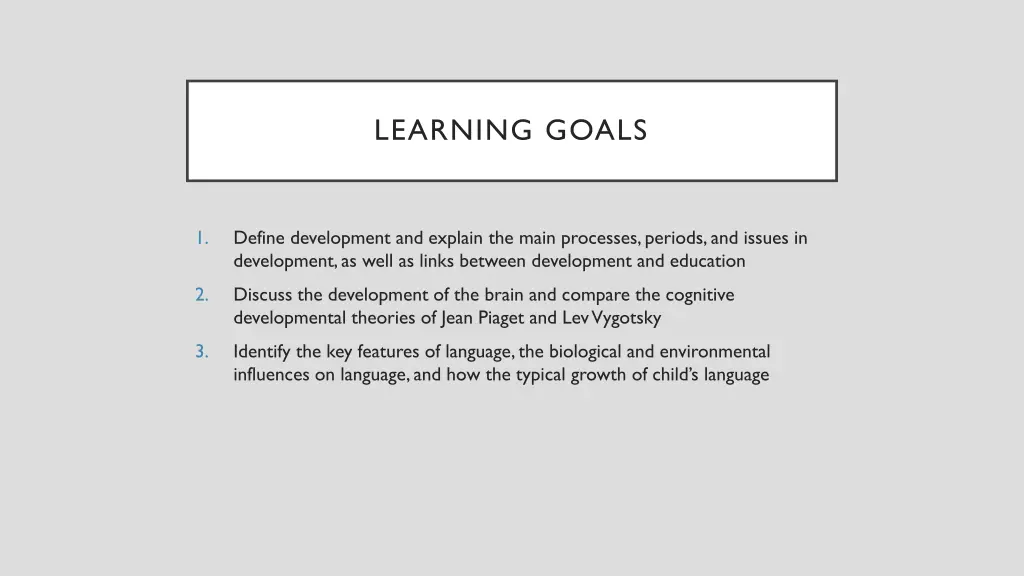 learning goals 2