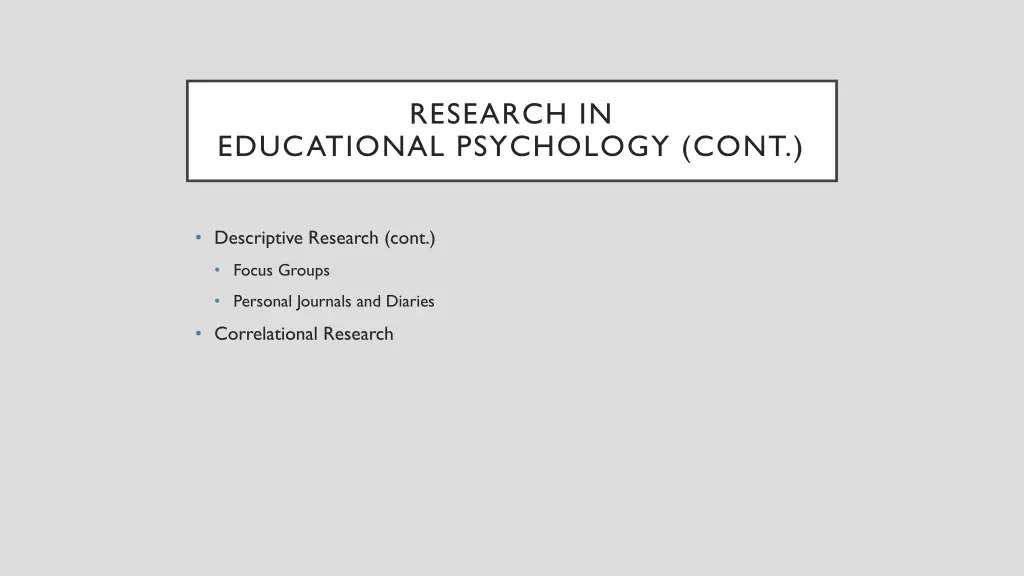 research in 2