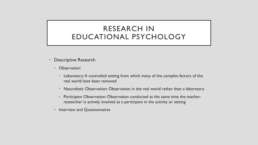 research in