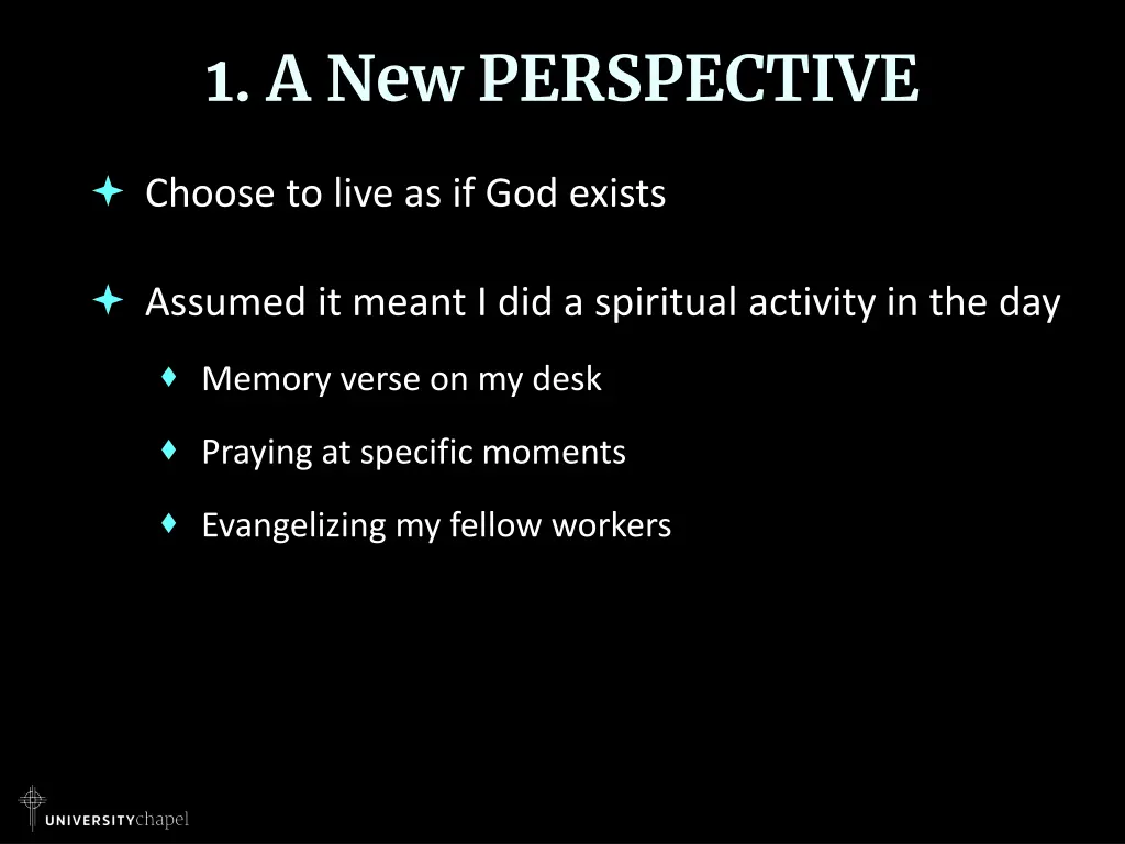 1 a new perspective
