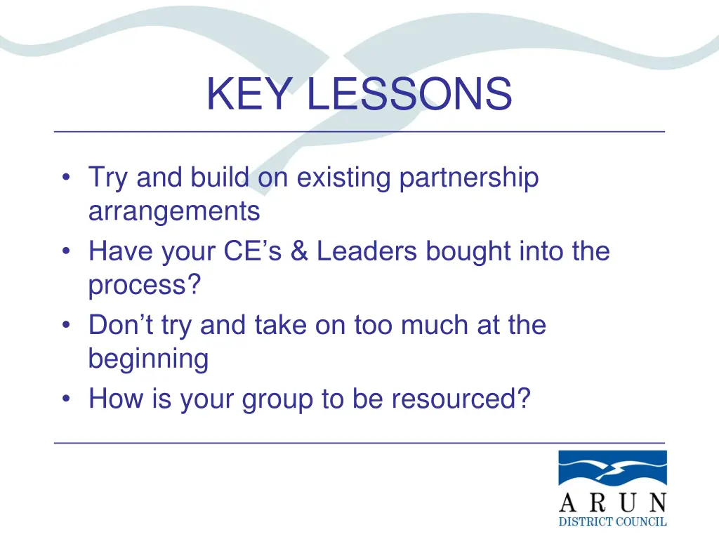 key lessons