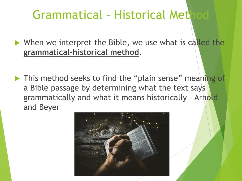 grammatical historical method