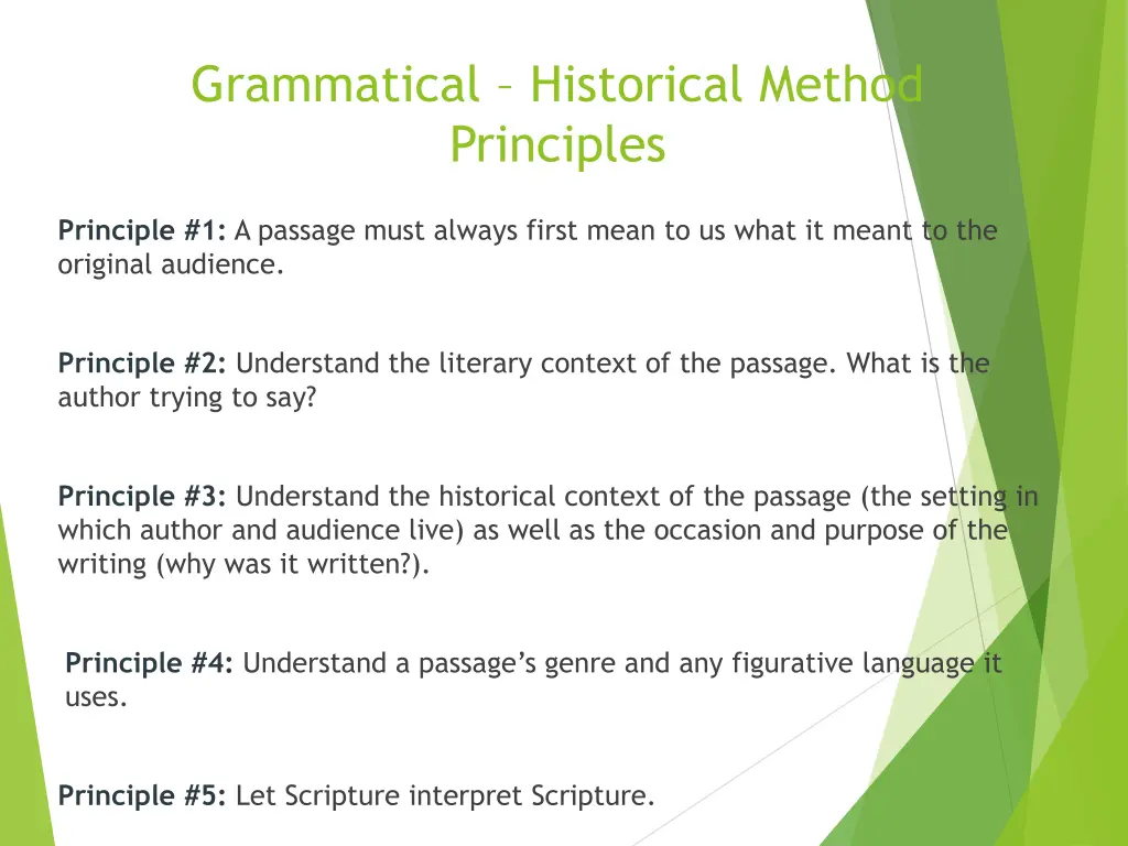 grammatical historical method principles