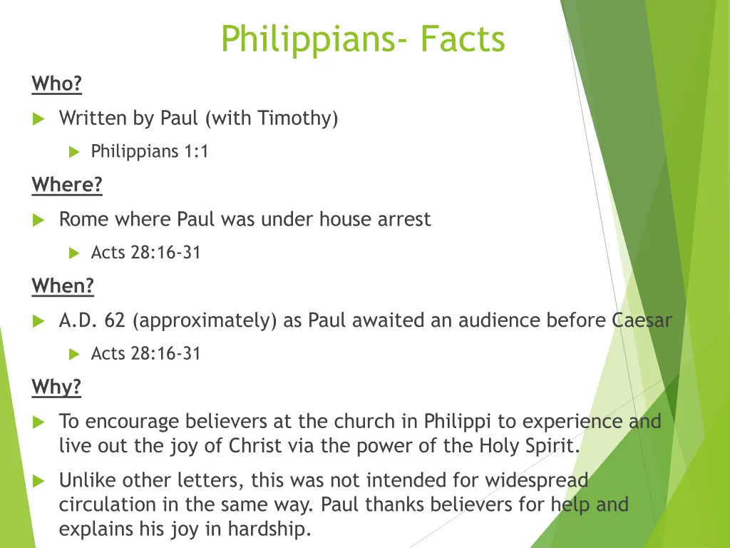 philippians facts