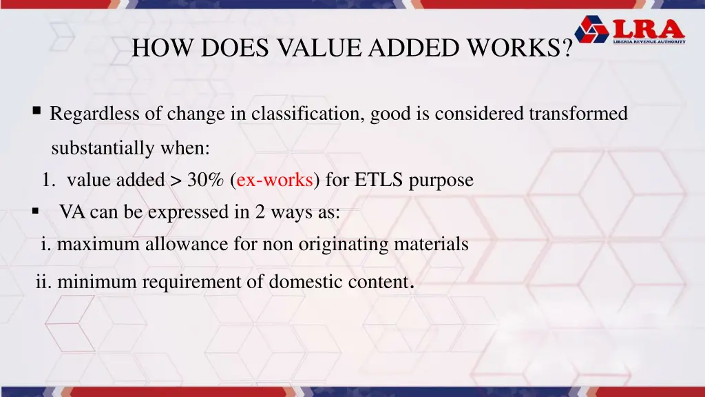 how does value added works