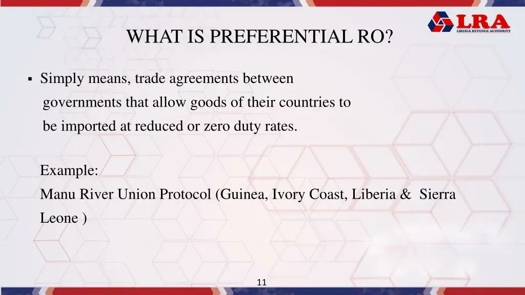 what is preferential ro