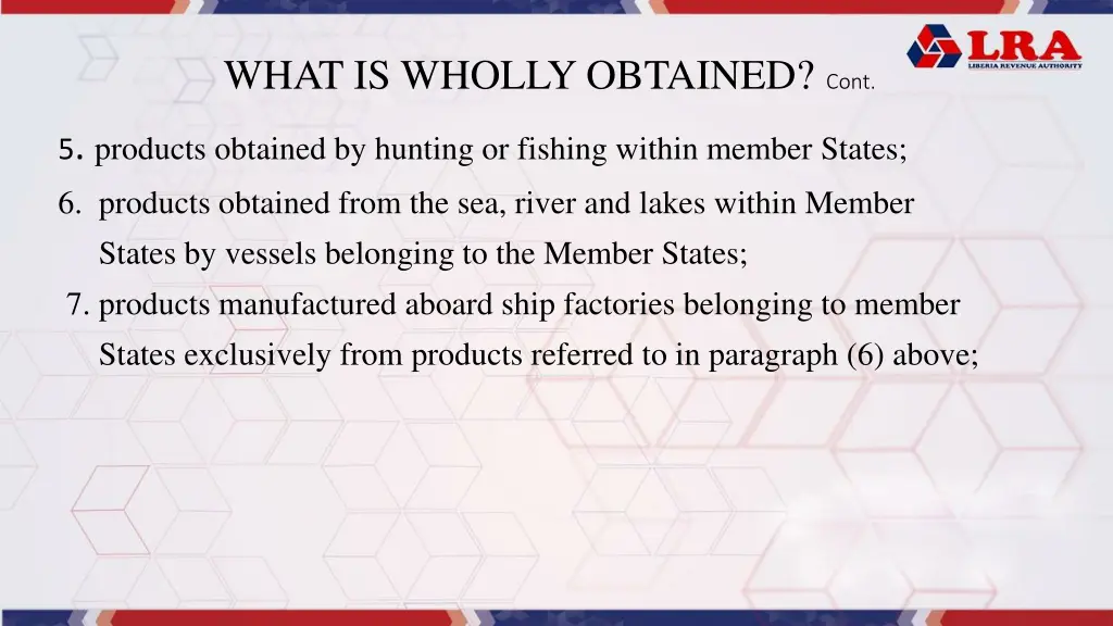 what is wholly obtained cont
