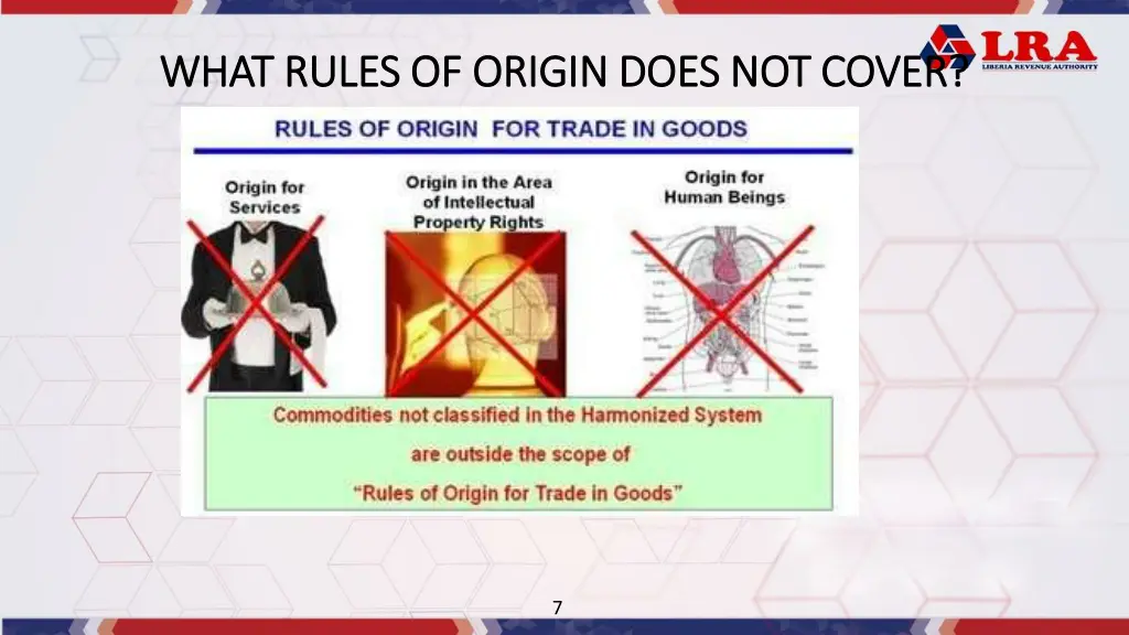 what rules of origin does not cover what rules