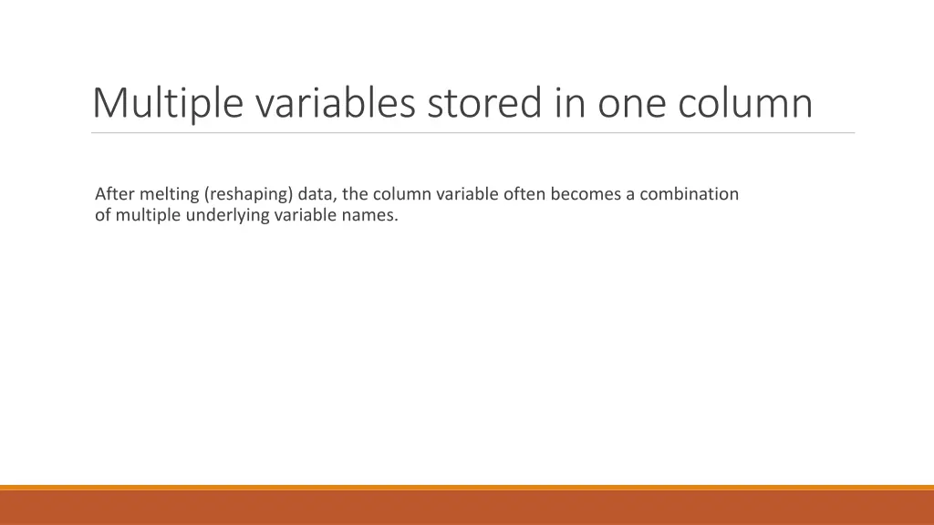 multiple variables stored in one column